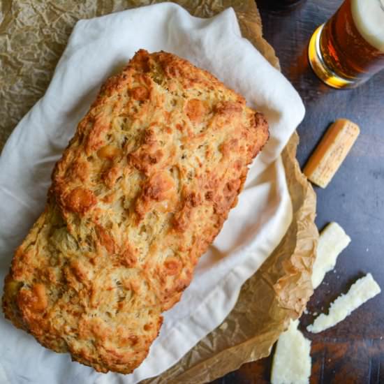 Parmesan Pumpkin Beer Bread