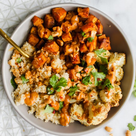 Thai Peanut Butternut Squash Bowl