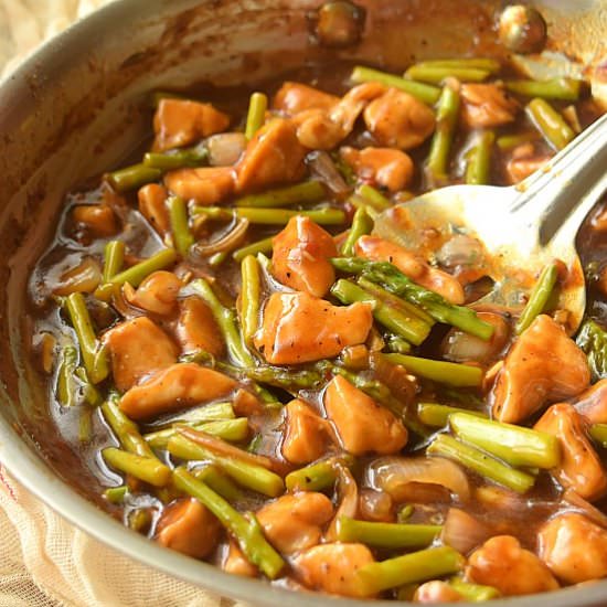 Pepper Chicken Asparagus Stir-Fry