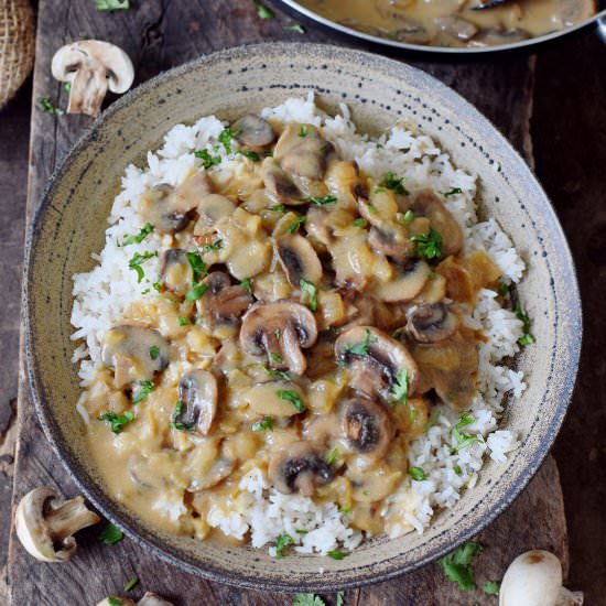 Vegan Mushroom Stroganoff