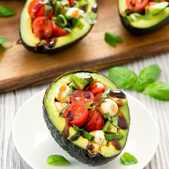 Caprese Stuffed Avocados