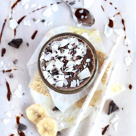 Healthy Choc Banana Cream Pie