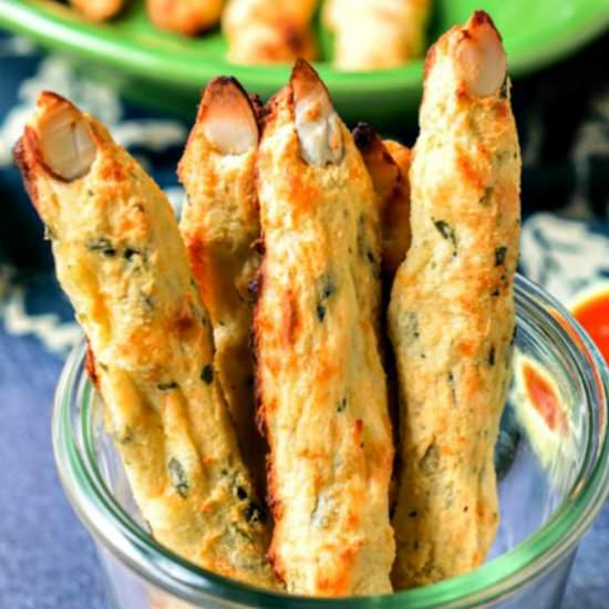 Low Carb Witchy Finger Breadsticks