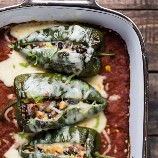 Stuffed Poblano Peppers