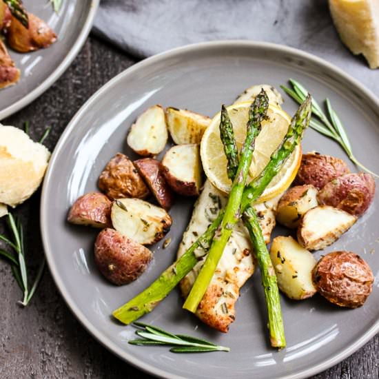 Lemon Herb Chicken Sheet Pan Dinner