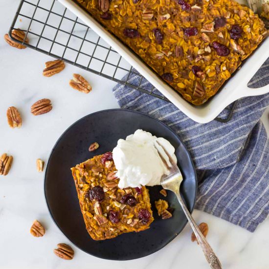 Pumpkin Baked Oatmeal