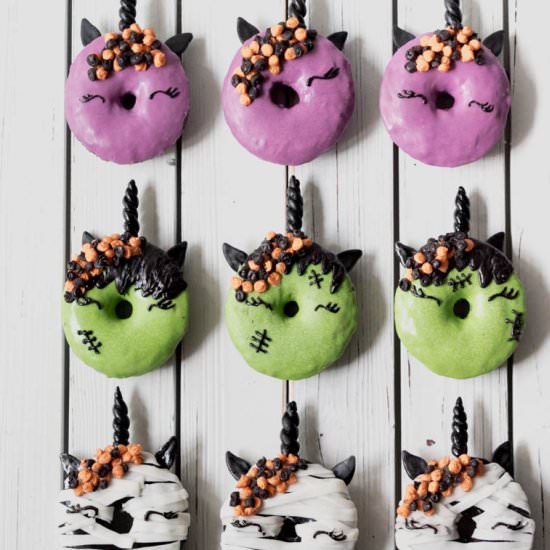 Halloween Unicorn Donuts