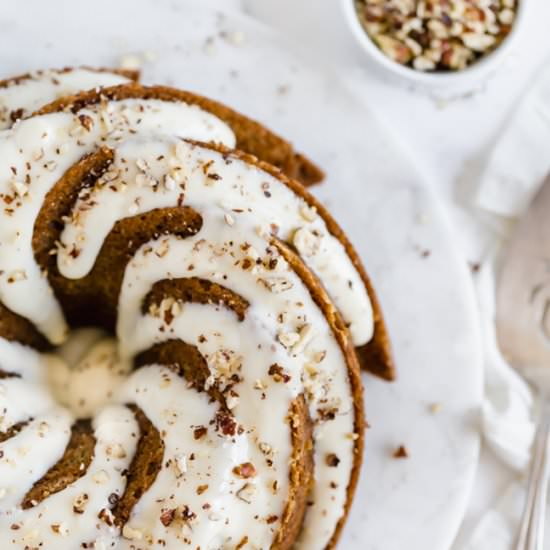 Hazelnut Chai Spice Bundt Cake