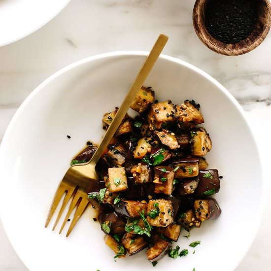Roasted Sesame-Garlic Eggplant