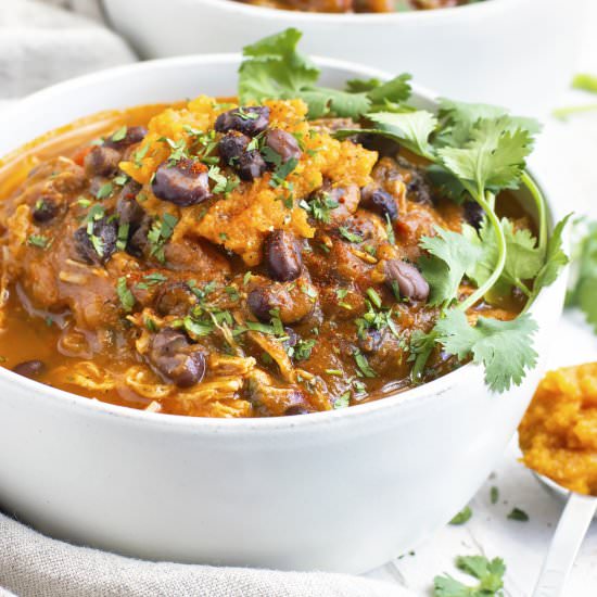 Instant Pot Pumpkin Chicken Chili