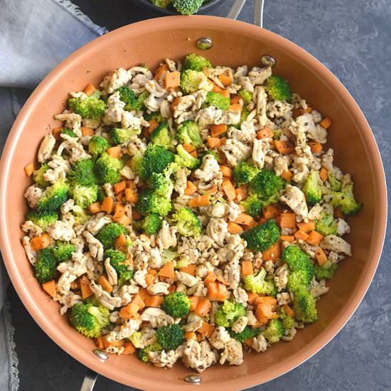 Turkey Sweet Potato Broccoli Hash