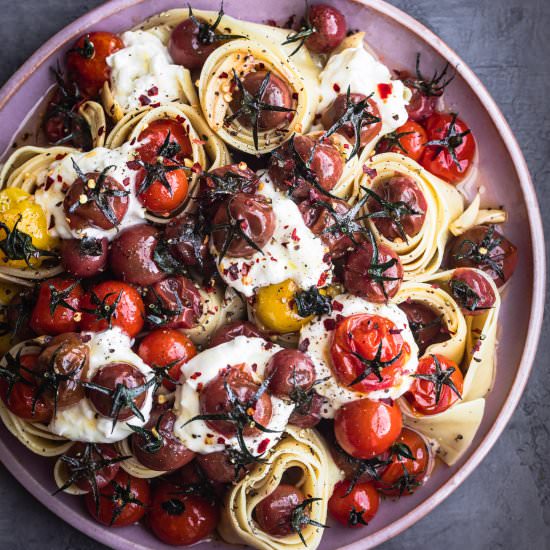 Cherry Tomato Confit & Burrata Pasta