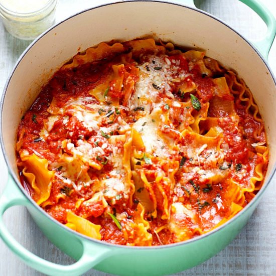 One Pot Stovetop Lasagna