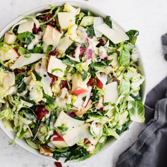 Shaved Brussels Sprouts Kale Salad