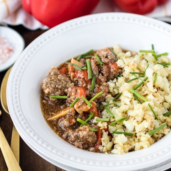 Instant Pot Beef with Peppers