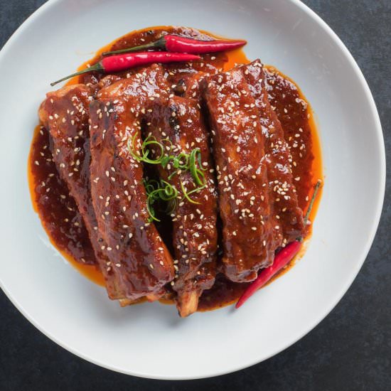 korean braised pork ribs