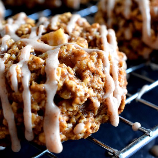 Pumpkin Spice Maple Glazed Cookies