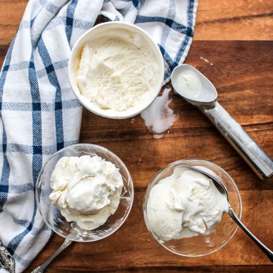 salted creme fraiche ice cream