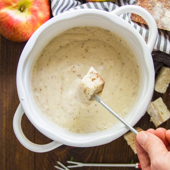 Vegan Swiss Cheese Fondue