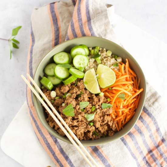 Indonesian Beef and Quinoa Bowl