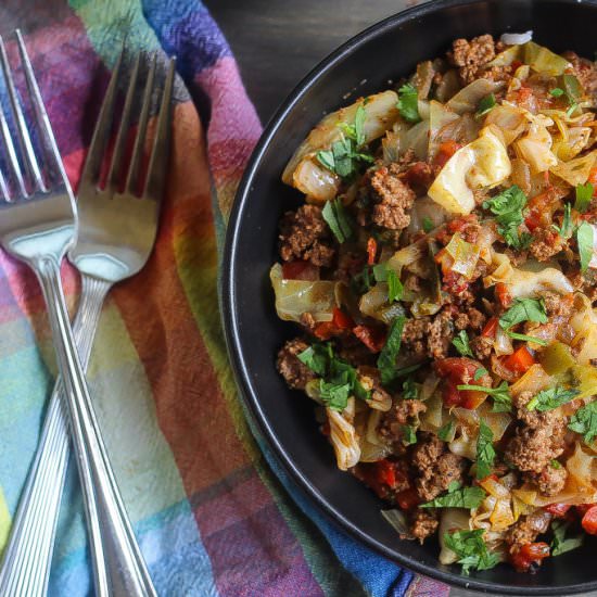 Mexican Beef Cabbage Stir Fry