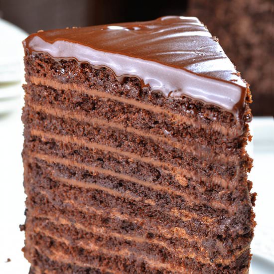 24 Layer Chocolate Cake