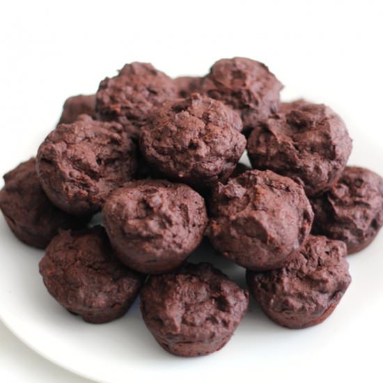 Chewy GF/V Fudge Brownie Bites
