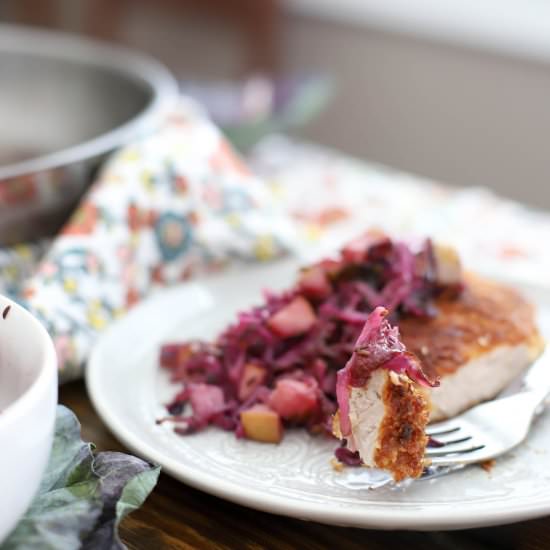 Pork Schnitzel with Cabbage