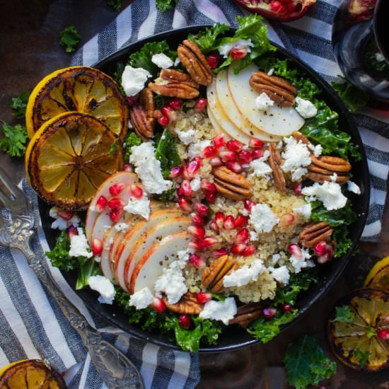 Fall Harvest Kale Salad