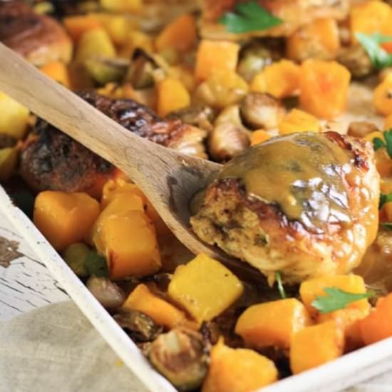 Maple Dijon Chicken with Fall Veggies