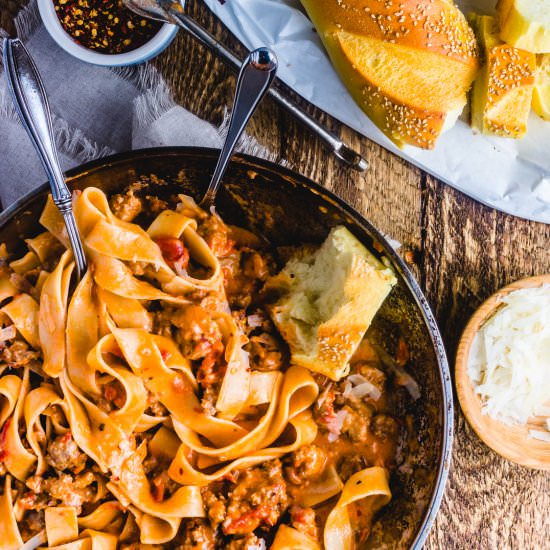 Sweet Italian Sausage Pasta
