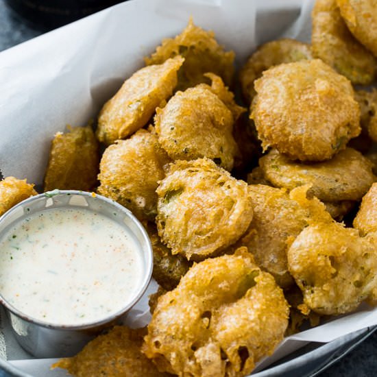 Beer Battered Fried Pickles