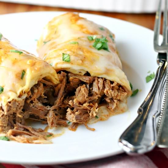 Creamy Chili Colorado Burritos