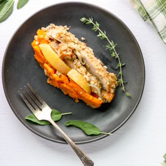 Sweet Potato Apple Turkey Bake