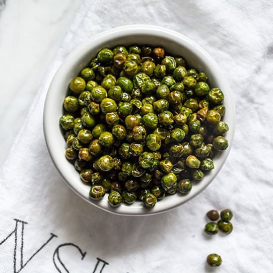 Easy Roasted Salted Green Peas