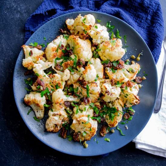 Sweet Spicy Roast Cauliflower