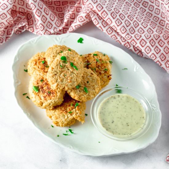 Cheesy Cauliflower Bites