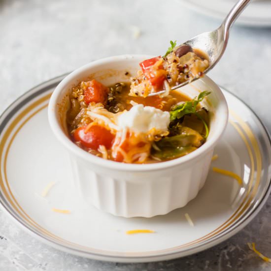Vegetarian Mexican Inspired Soup