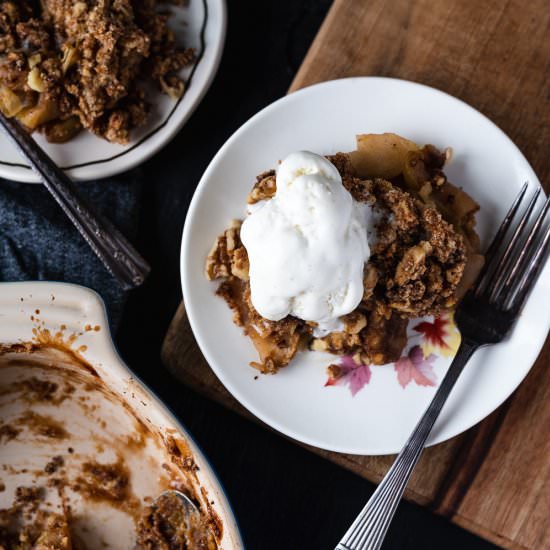 Gluten Free Walnut Apple Crisp