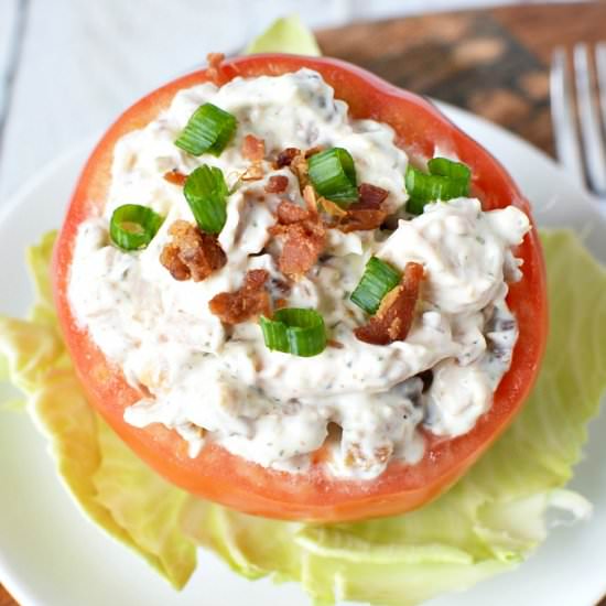Chicken Bacon Stuffed Tomatoes