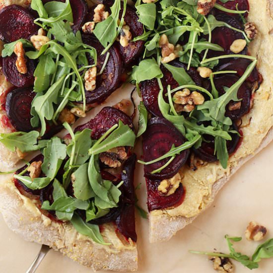 Roasted Beet Pizza w/ Cashew Cream