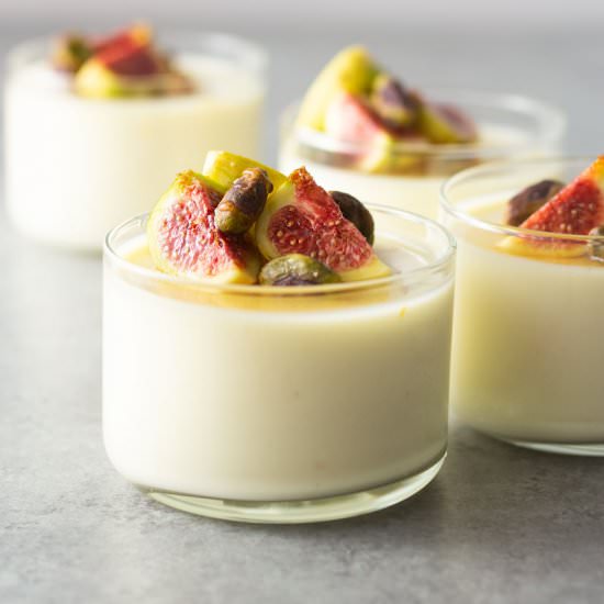 Goat Cheese Panna Cotta with Figs