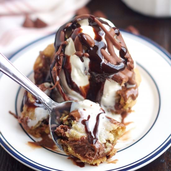 Chocolate Chip Caramel Lava Cookies