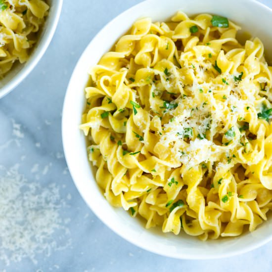 Easy Parmesan Buttered Noodles