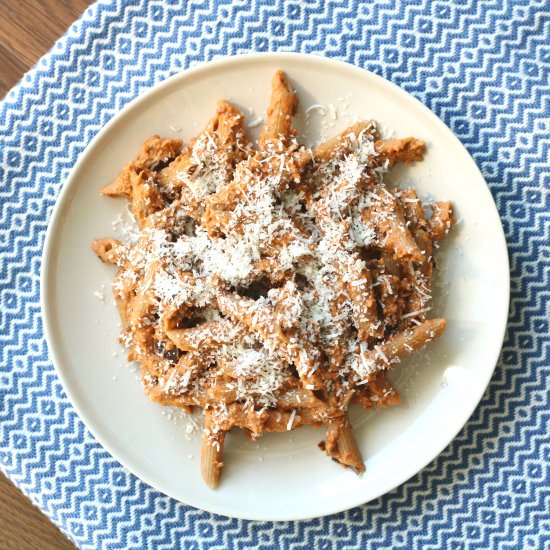 Pasta with Eggplant Puree