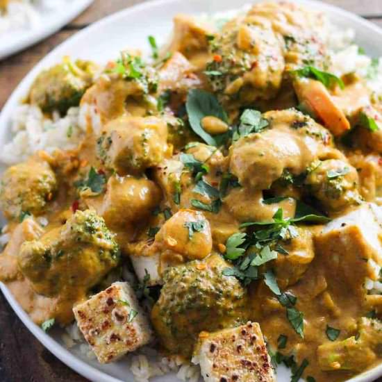Pumpkin Curry with Crispy Tofu