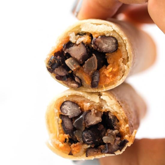 Sweet Potato & Black Bean Taquitos