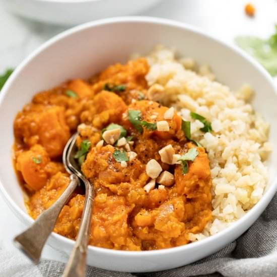 Sweet Potato & Red Lentil Curry