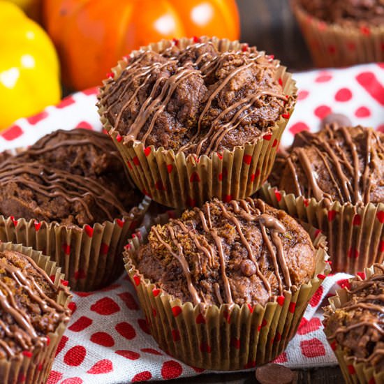 Chocolate Pumpkin Muffins