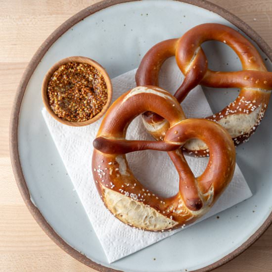 Seriously Soft Sourdough Pretzel